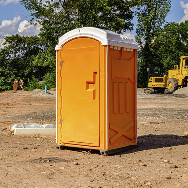 how often are the portable restrooms cleaned and serviced during a rental period in Piscataquis County